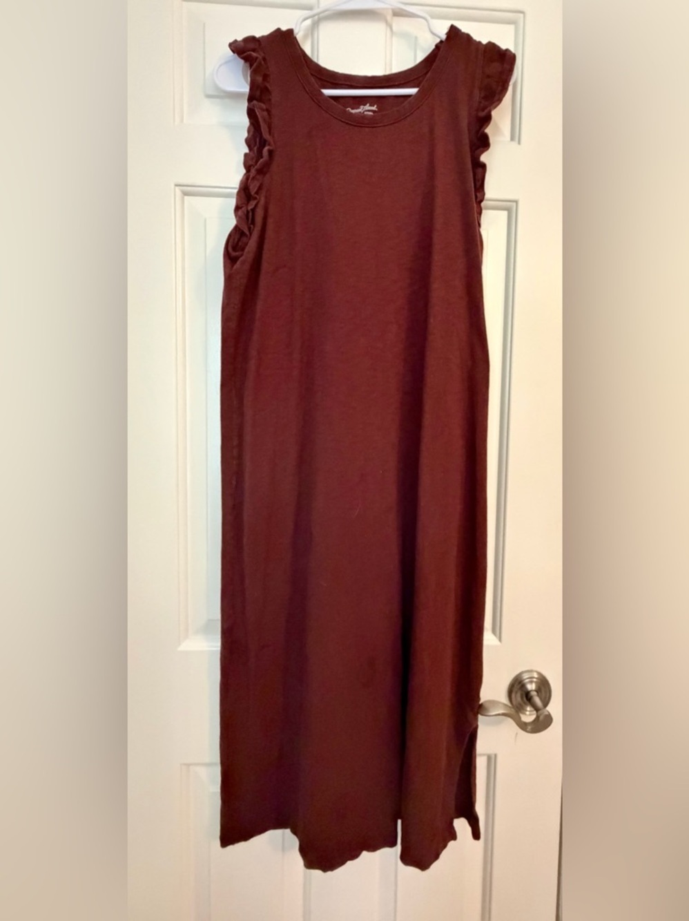 Universal Thread Rust Ruffle-Trim Midi Dress - Picture 2 of 6